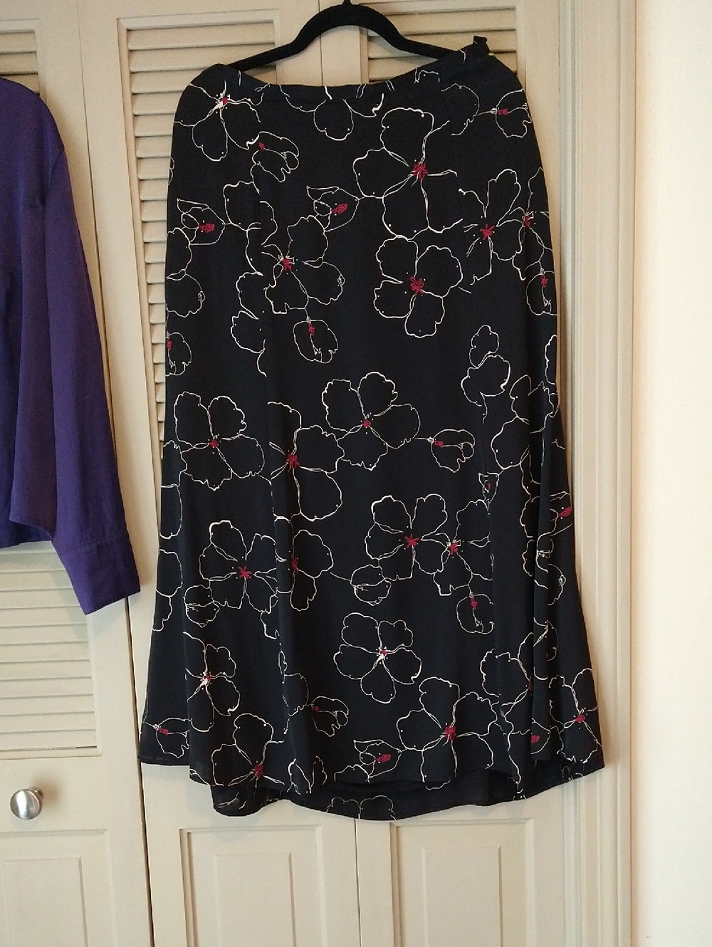 Women's Silk Floral A-Line Skirt@Sz 10